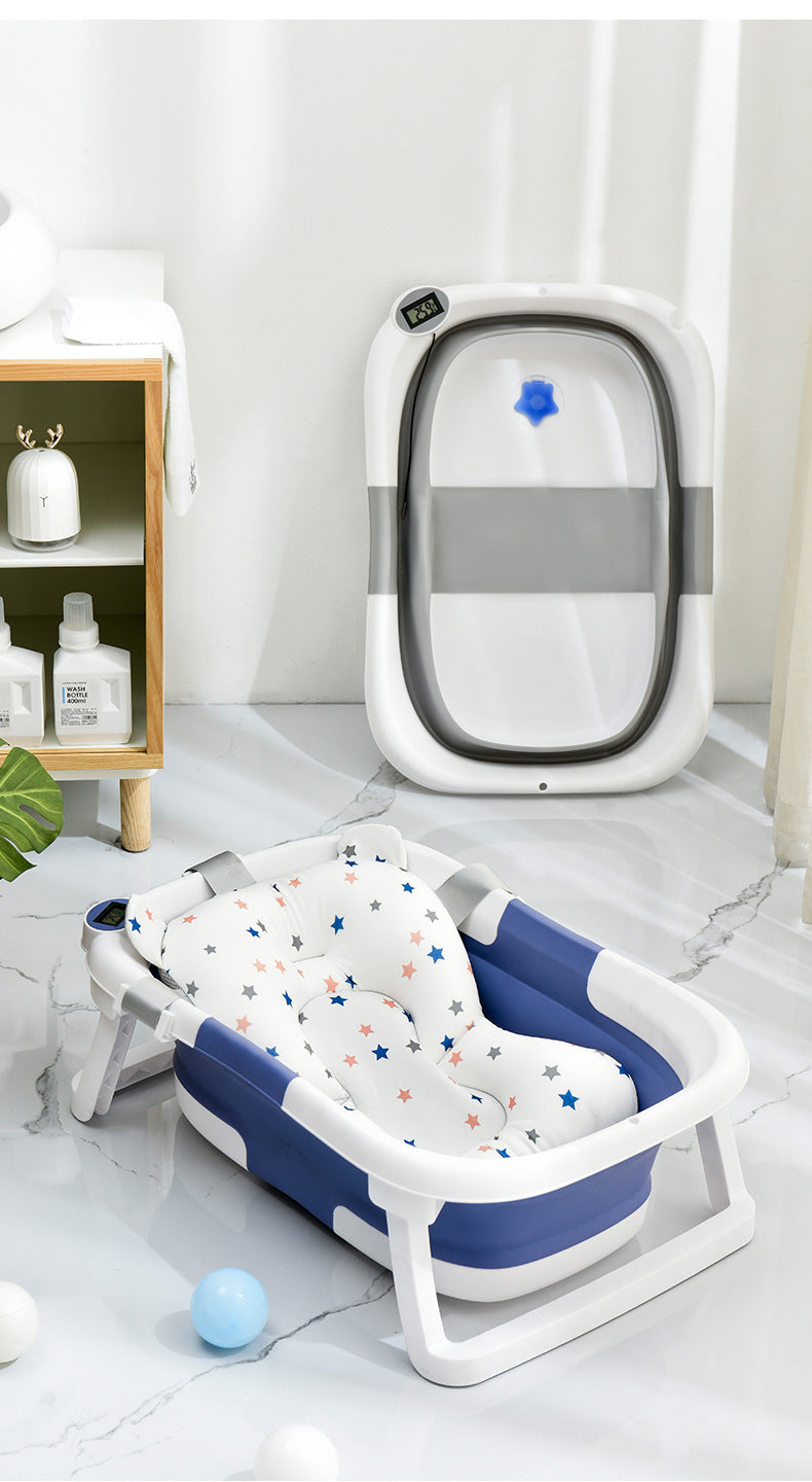 BAÑERA BEBE PLEGABLE COJIN + TERMOMETRO 👶🏻🛁🧼