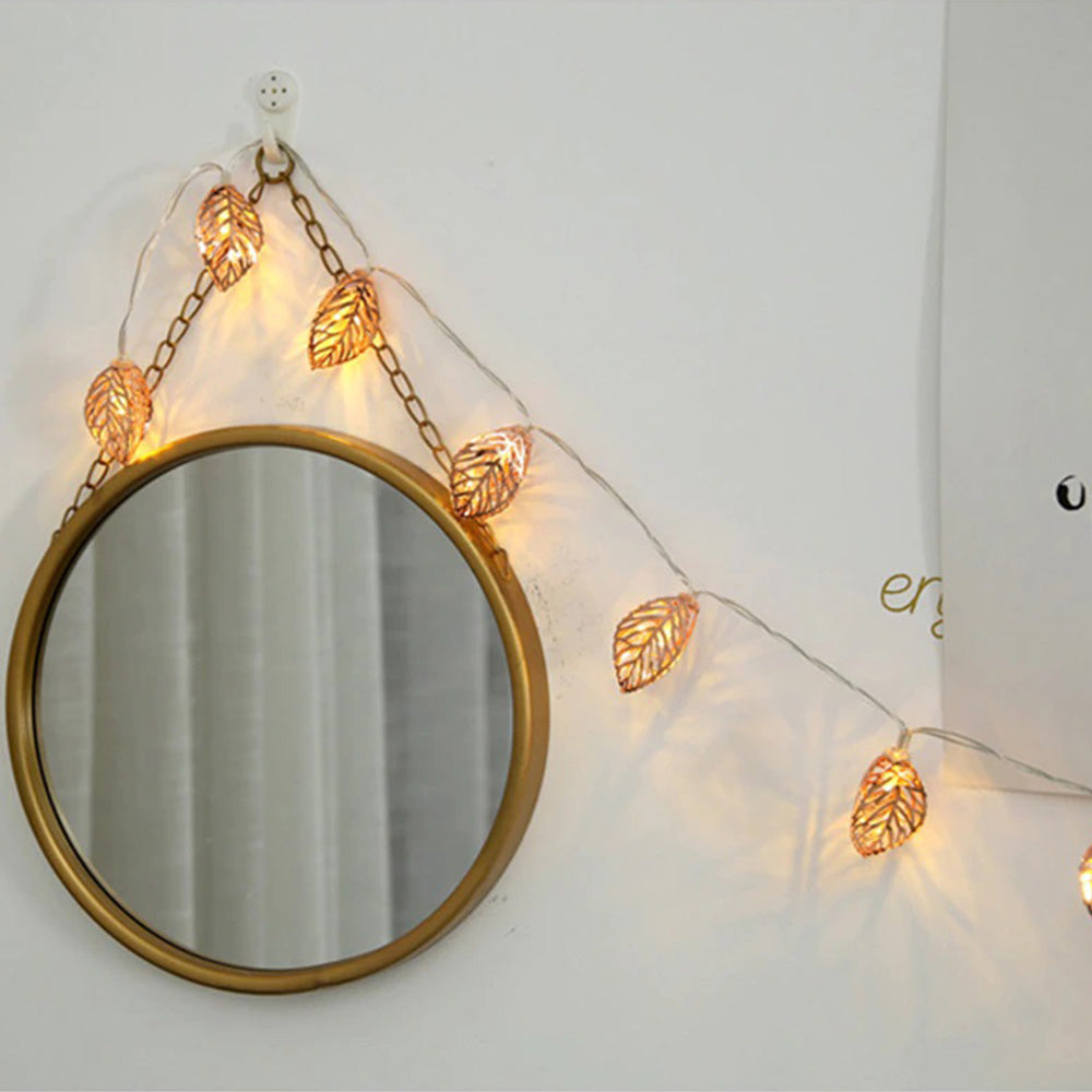 Extensión Luces Hojas Metal 180cm 🎄🎅🏻